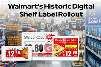 Walmart vēsturiskās digitālās plaukta etiķetes izlaišana