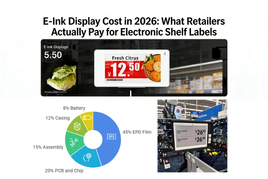 E-Tintes displeja izmaksas 2026. gadā: cik patiesībā mazumtirgotāji maksā par...