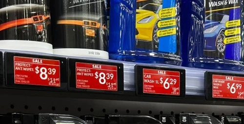 Kuriem pārtikas preču veikaliem ir digitālās cenu zīmes?