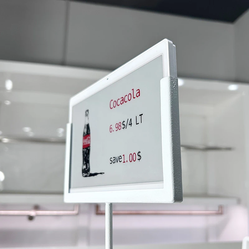 7.3 Inch Electronic Price Tag Metal Screw Mount Coca-Cola Style 7.3 Inch Electronic Price Tag Metal Screw Mount Coca-Cola Style